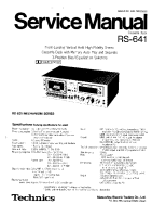 Technics - RS-641 - Service manual 